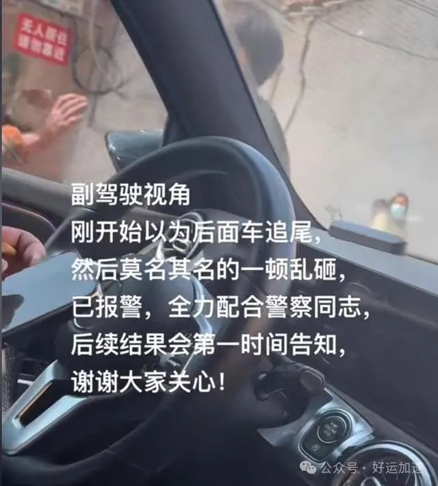 农村大妈石头猛砸奔驰车，美女车主报警后气笑：你压我家蒜苗了！  第10张